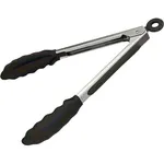 Utility Locking Tong with Black Silicone Head SS 230mm