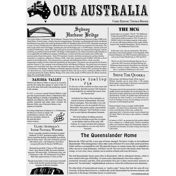 Greaseproof Paper - Newsprint, Black & White