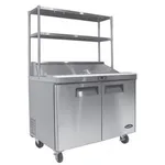 Atosa 2 Door Sandwich Prep Table Fridge With Over Shelf 1225 Mm Msf8302