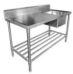 Mixrite Sink Bench With Splashback W1200 X D600 X H900 1 Ss1612l