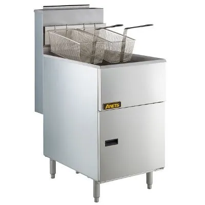 Anets As70 Silverline Gas Tube Deep Fryer - 144mj  4 Burner - 31-39lt 127 Mm Cooking Depth - 512 X 875 X 1204 Supplied With 3 Fry Baskets