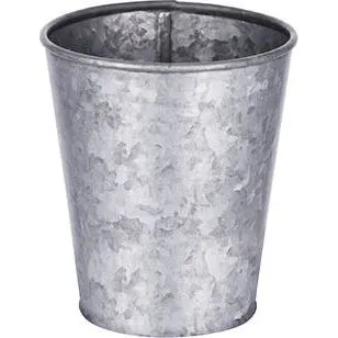 Coney Island Galvanised Pot with Plain Base 95x105mm