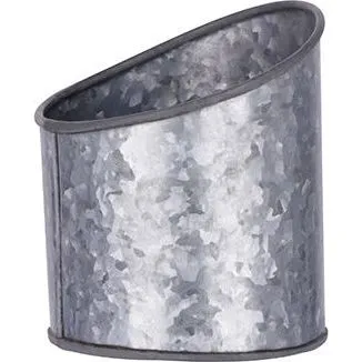 Coney Island Slant Galvanised Pot Plain 105x115mm