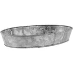Coney Island Oval Galvanised Tray Plain 275x185x45mm