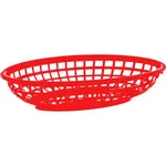 Coney Island Oval Serving Basket Plastic Red 235x150x47mm