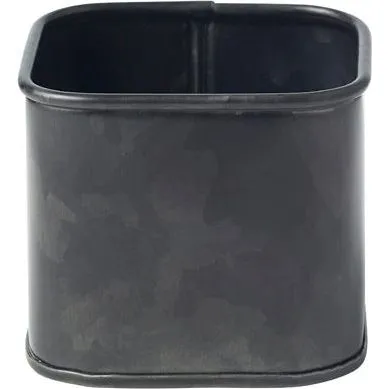 Coney Island Sugar Sachet Black Galvanised Cube 80x80x70mm