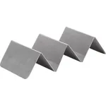 Coney Island Taco Holder / Stand Stainless Steel - 3 Compartment