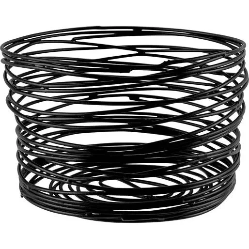 Coney Island Patina Round Wire Basket Black 180x155mm