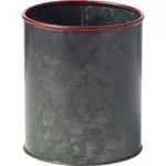 Coney Island Pot Black Galvanised with Red Rim 120x140mm