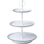 Coney Island Tea Stand 3-Tier White Galvanised 180/250/310x470mm