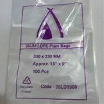 330 X 230mm / 35um Clear Ldpe Plastic Bag [pack 100 / Ctn 10 X 100]