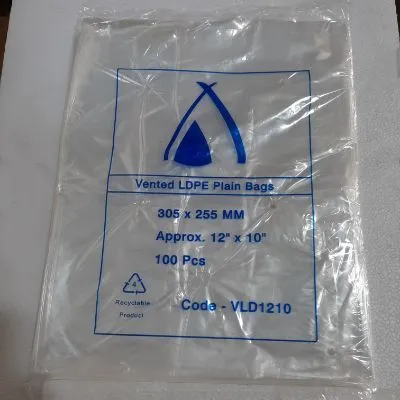 30 X 25cm Clear Vented Ldpe Bag [pack 100 / Ctn 10 X 100]