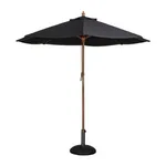 Bolero Round Outdoor Umbrella 3m Diameter Black