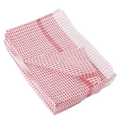 Vogue Wonderdry Tea Towels Red 760 X 510 Mm [10 Pack]