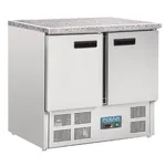 Polar Double Door Counter Fridge With Marble Work Top 240ltr ; 155w ; Total Usable Capacity: 201ltr ; R600a