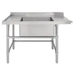 Vogue Dishwasher Inlet Table With Sink (90mm Outlet) - 1200x700x960mm L/H