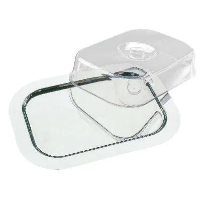 Rectangular Tray Stainless Steel With Cover - 44 X 31 X 9 Cm