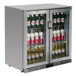 Polar G-Series Back Bar Cooler With Hinged Doors Stainless Steel - 208ltr