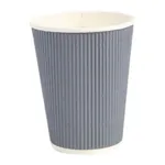 Fiesta Recyclable Hot Cups Ripple Wall Charcoal - 455ml (16oz) (sleeve 25)
