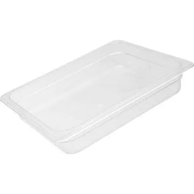 1/2 Size Clear Polycarbonate Food Pan (100mm D, 5.96lt)