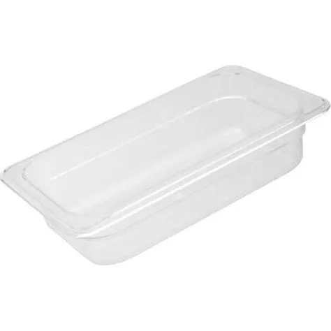 1/4 Size Clear Polycarbonate Food Pan (150mm D, 3.72lt)