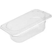 1/9 Size Clear Polycarbonate Food Pan (100mm D, 0.85lt)