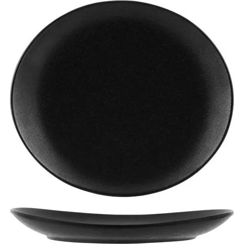 Black Oval Coupe Plate 210mm