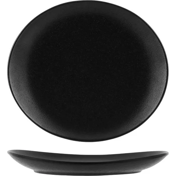 Black Oval Plate 300mm