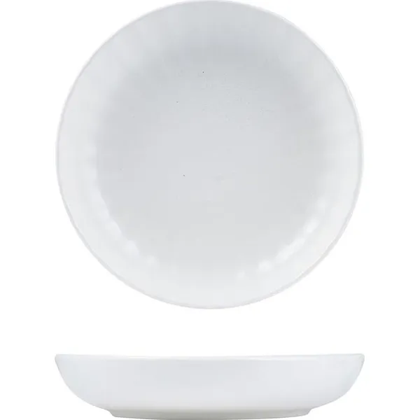 Snow Scalloped Share Bowl