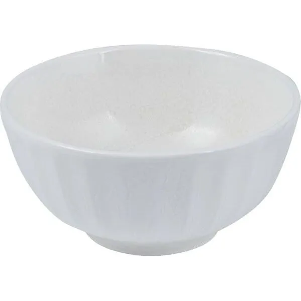 Snow Scalloped Round Bowl