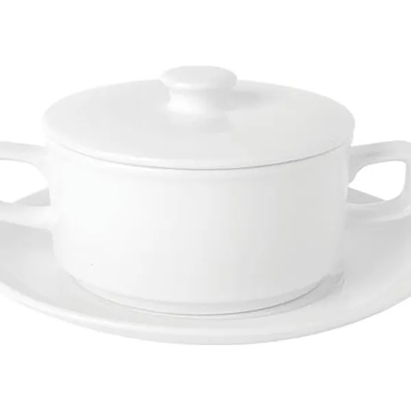 Chelsea Soup Cup With 2 Handles & Lid