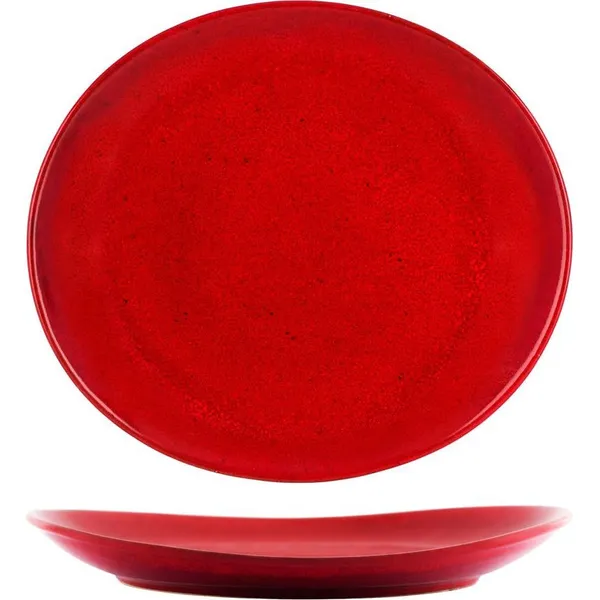 Artistica Reactive Red Oval Plate 295x250mm