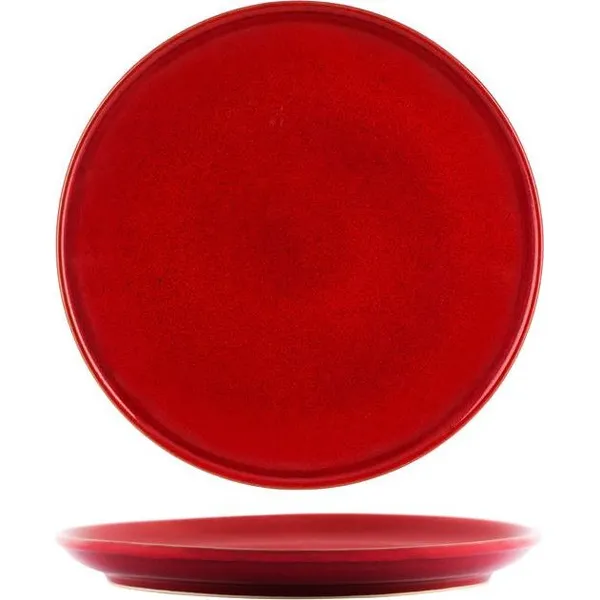 Artistica Reactive Red Round Plate 240mm