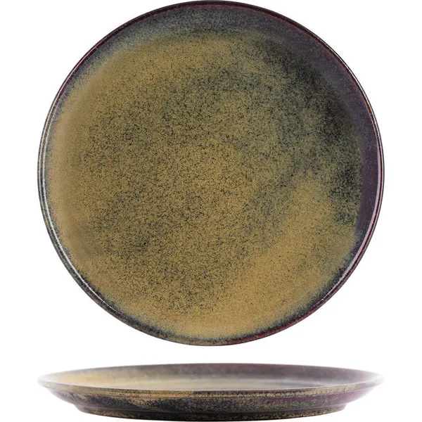 Artistica Reactive Brown Round Plate 276mm