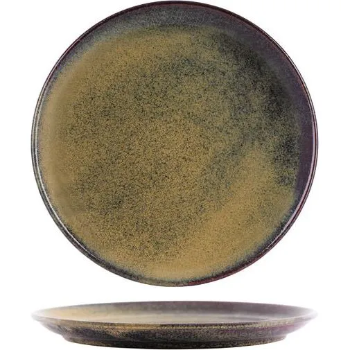 Artistica Reactive Brown Round Plate 190mm