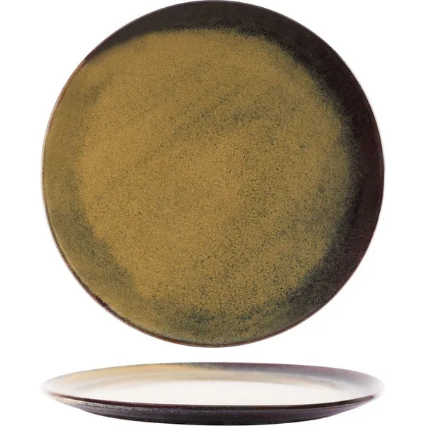 Artistica Reactive Brown Round Platter 330mm