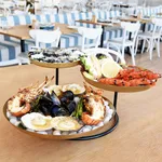 Seafood Stand 3-Tier Brass / Iron 640x560x230mm