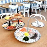 Round Seafood Stand 2-Tier Stainless Steel / Iron 365x255mm