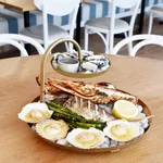 Round Seafood Stand 2-Tier Brass / Iron 365x255mm