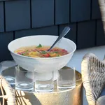 Coney Island Creme Round Footed Serving Bowl 305x150mm