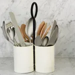 Coney Island Creme 3-Compartment Caddy with Black Handle 340x200mm