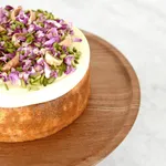 Serve Natural Acacia Round Cake Stand Pilar 300x140mm