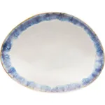 Brisa Ria Blue Oval Plate 266x225mm
