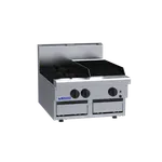 CS-2B3C: 600mm Commercial Gas 2 Burner & 300mm Chargrill Cooktop