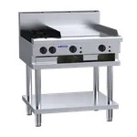 CS-2B6P: 900mm Commercial Gas 2 Burner & 600mm Griddle Cooktop