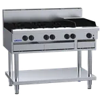 CS-6B3C: 1200mm Commercial Gas 6 Burner & 300mm Chargrill Cooktop