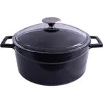Glaze Round Casserole with Glass Lid (4.5L) - Green