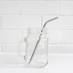 Reusable Bent Stainless Steel Straw  15x8mm Pack of 12
