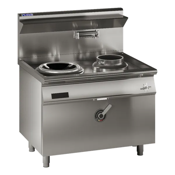 EHW-1C1P: 1100mm High-Power Induction Wok & LHS Pot Combo