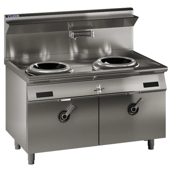 EHW-2C: 1400mm High-Power 2 Hole Commercial Induction Wok